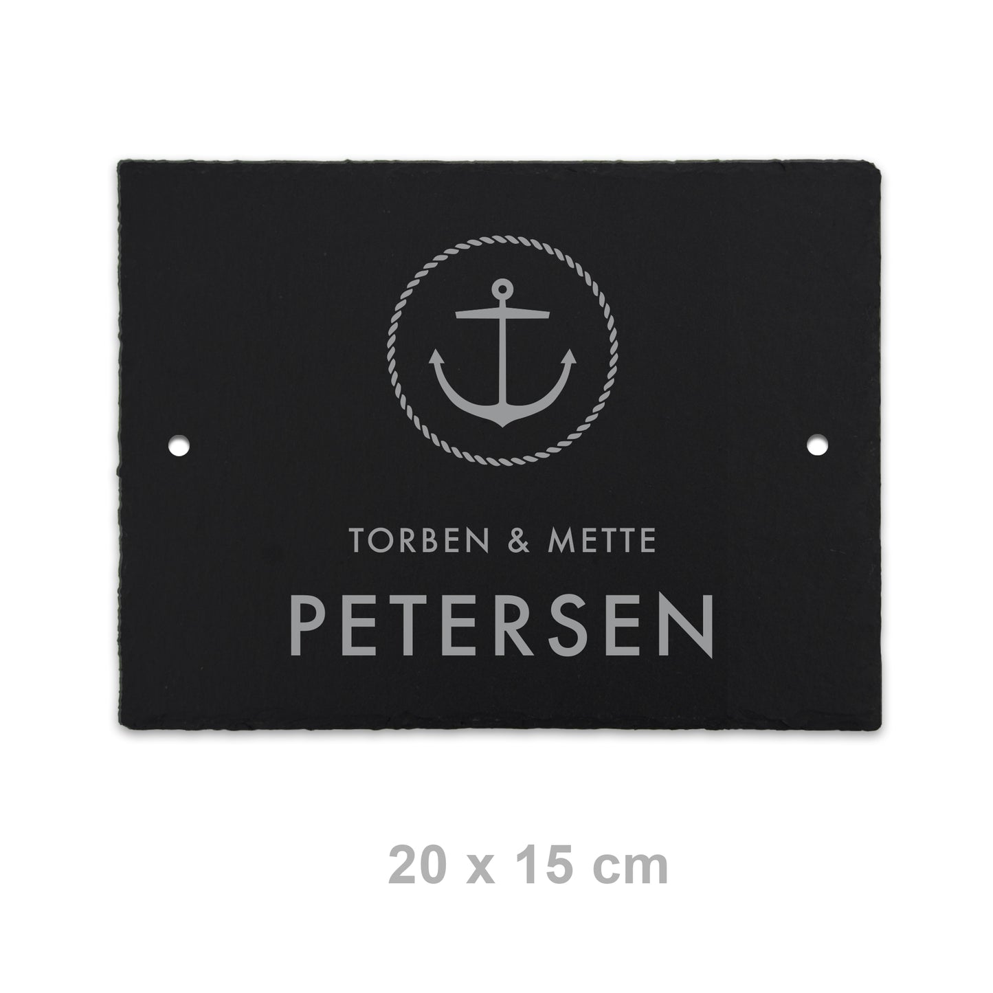 ANKER - personalisiertes Türschild aus Schiefer