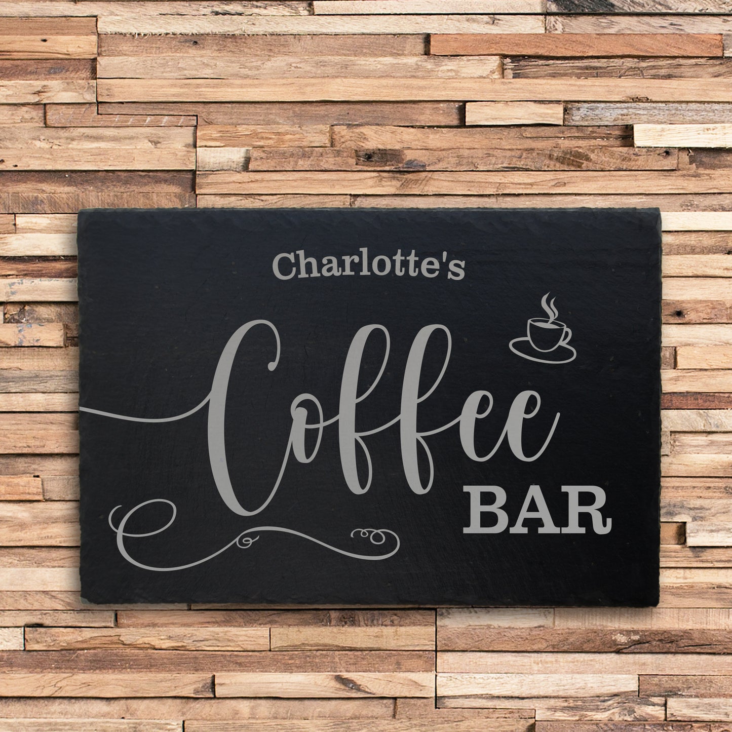 COFFEE BAR - personalisiertes Schieferschild für die Kaffeeecke