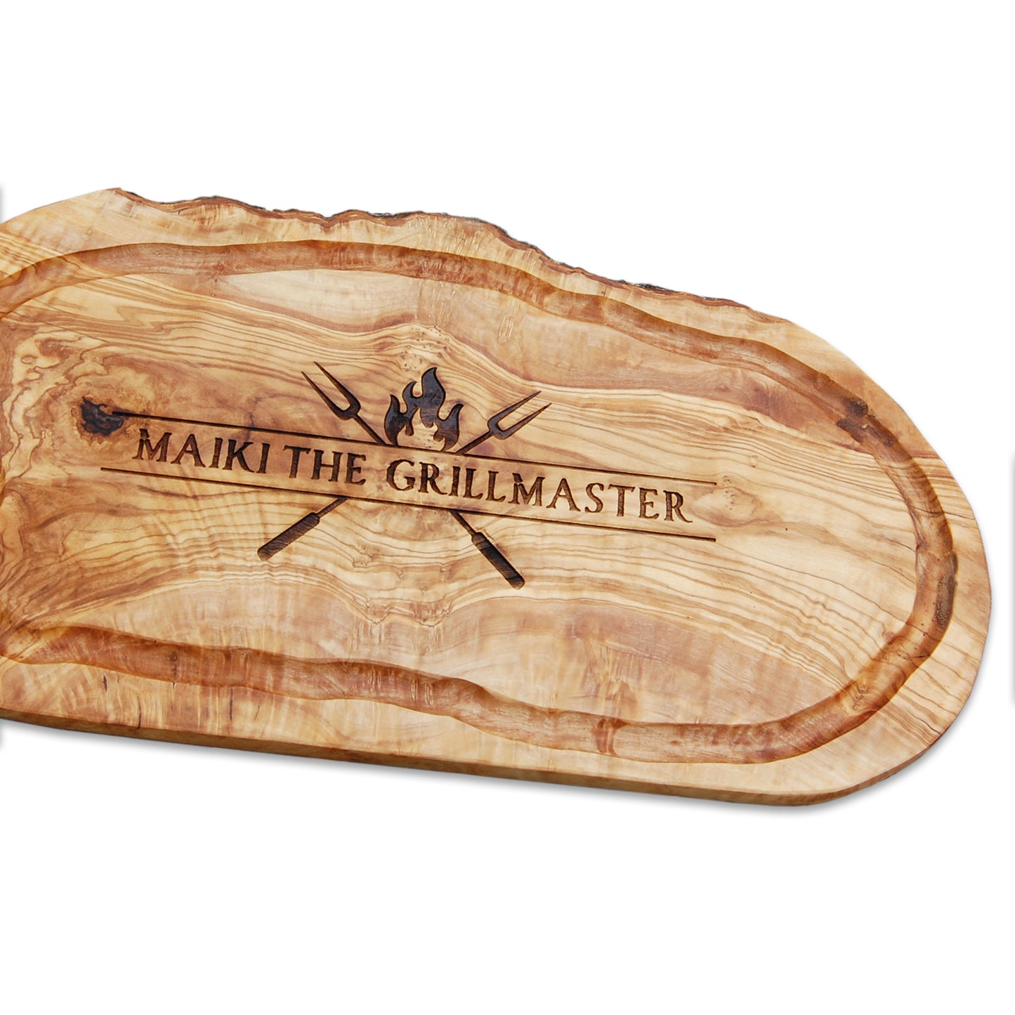 Motiv THE GRILLMASTER auf Olivenholzbrett