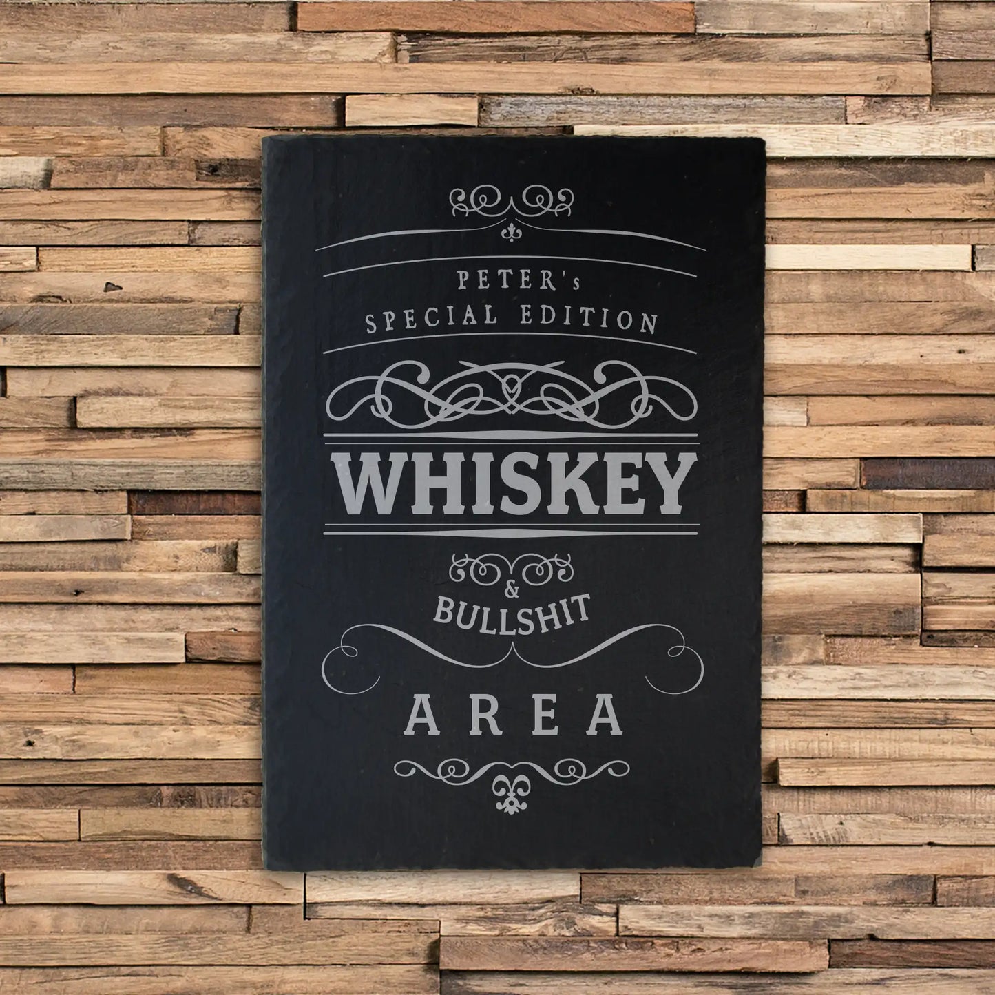 WHISKEY - personalisiertes Schieferschild für die Bar - Jeske Design