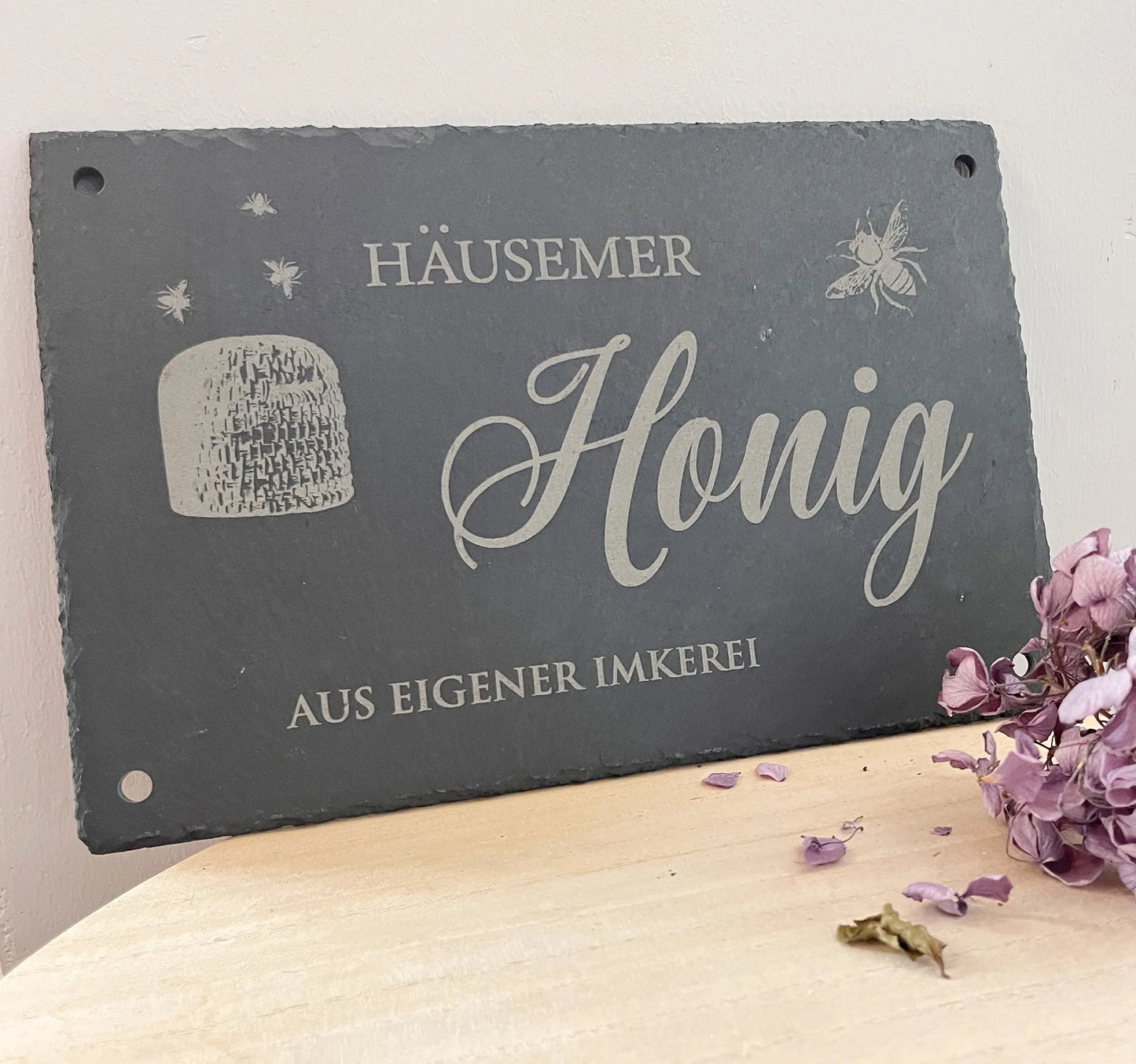 HONIG - personalisiertes Schieferschild für den Imker - Jeske Design