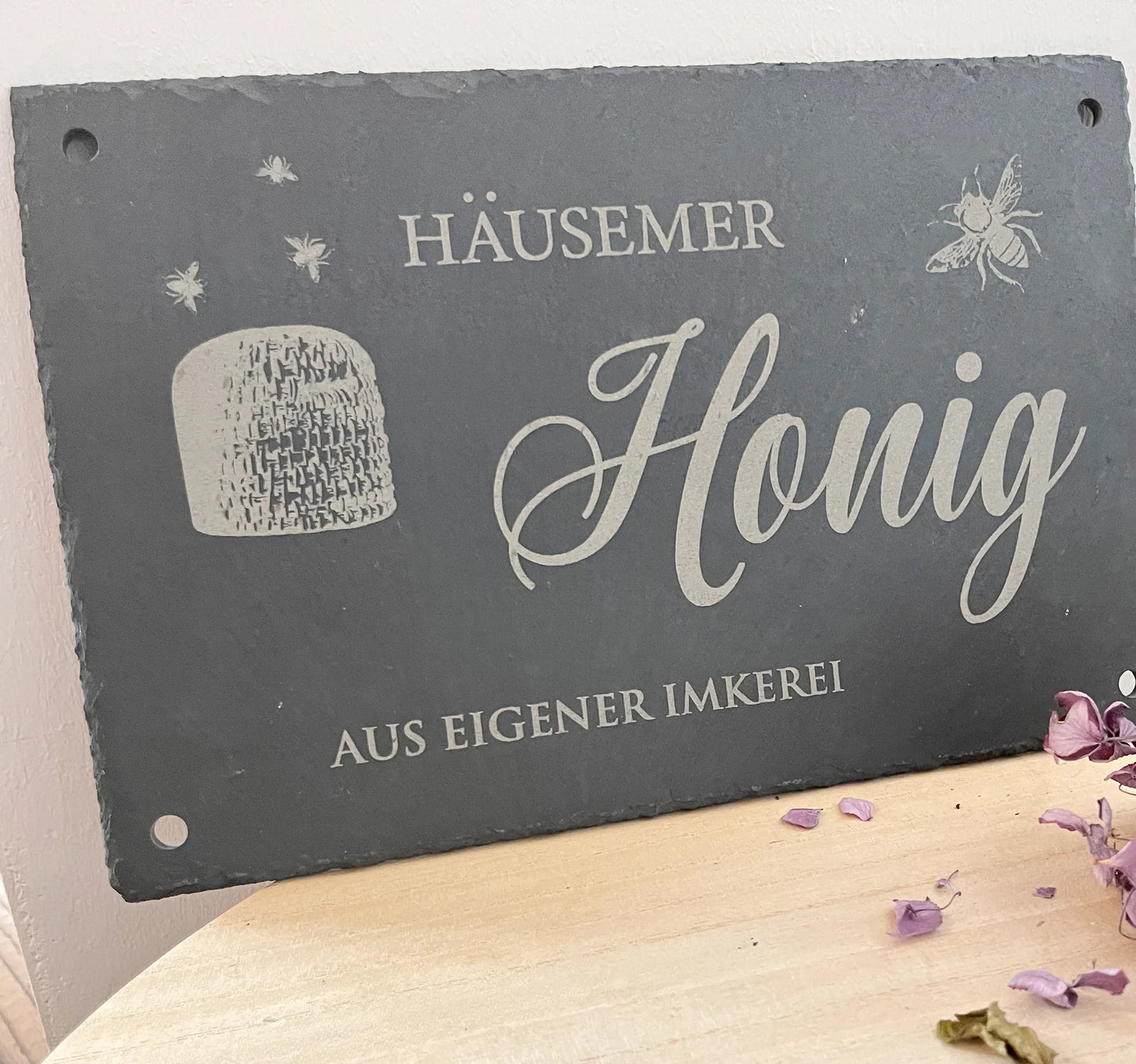 HONIG - personalisiertes Schieferschild für den Imker - Jeske Design