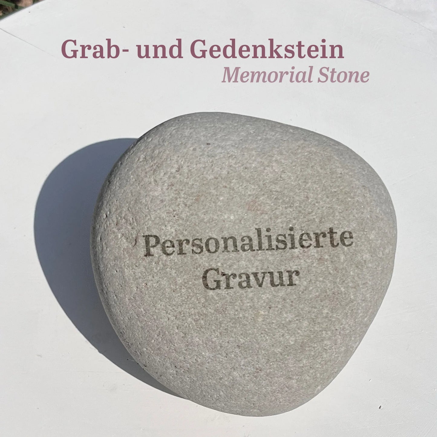 Tiergrabstein für Hund & Katze aus Naturstein - Stein Nr A-3 - Jeske Design