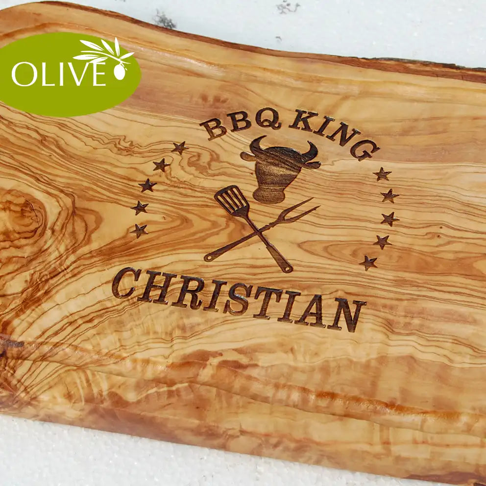 Personalisiertes Grillbrett „BBQ King“ | Dein königliches Wappen