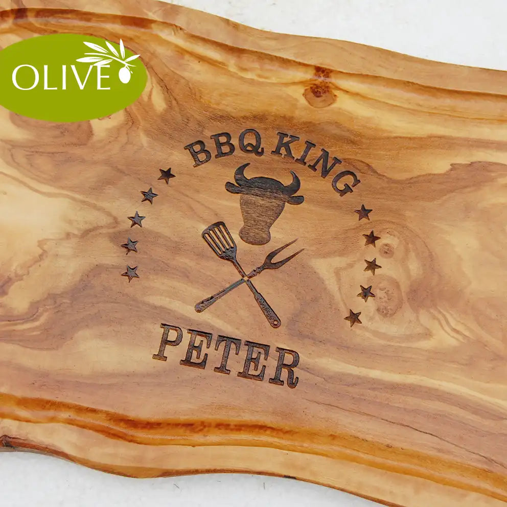 Personalisiertes Grillbrett „BBQ King“ | Dein königliches Wappen