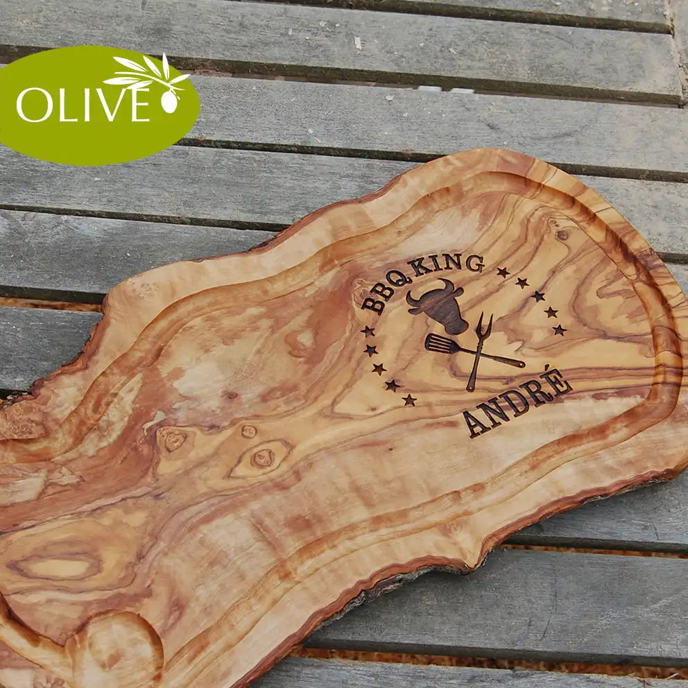 Personalisiertes Grillbrett „BBQ King“ | Dein königliches Wappen