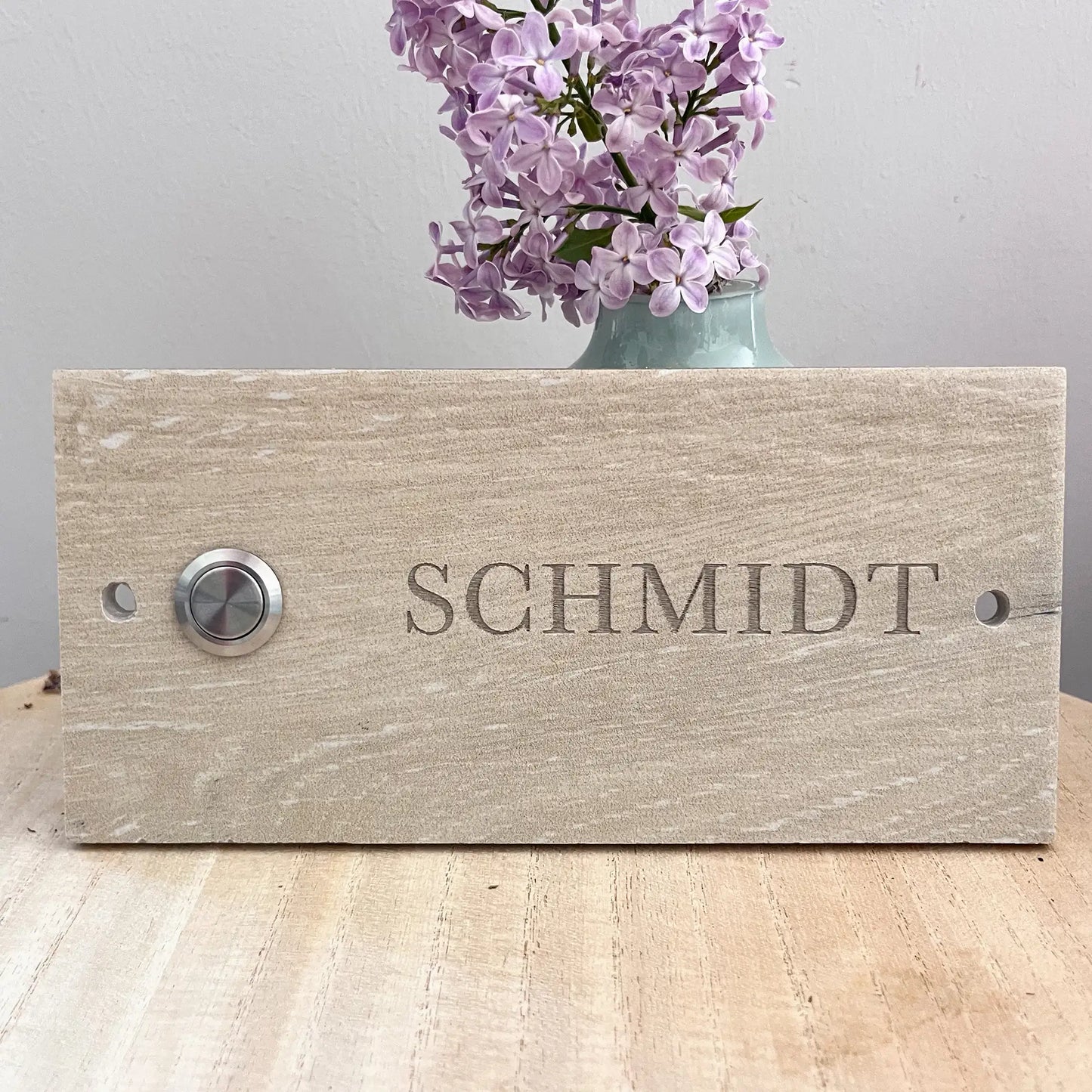 Personalisiertes Klingelschild (20x15 cm) aus FEINSTEINZEUG - KERAMIK - Jeske Design