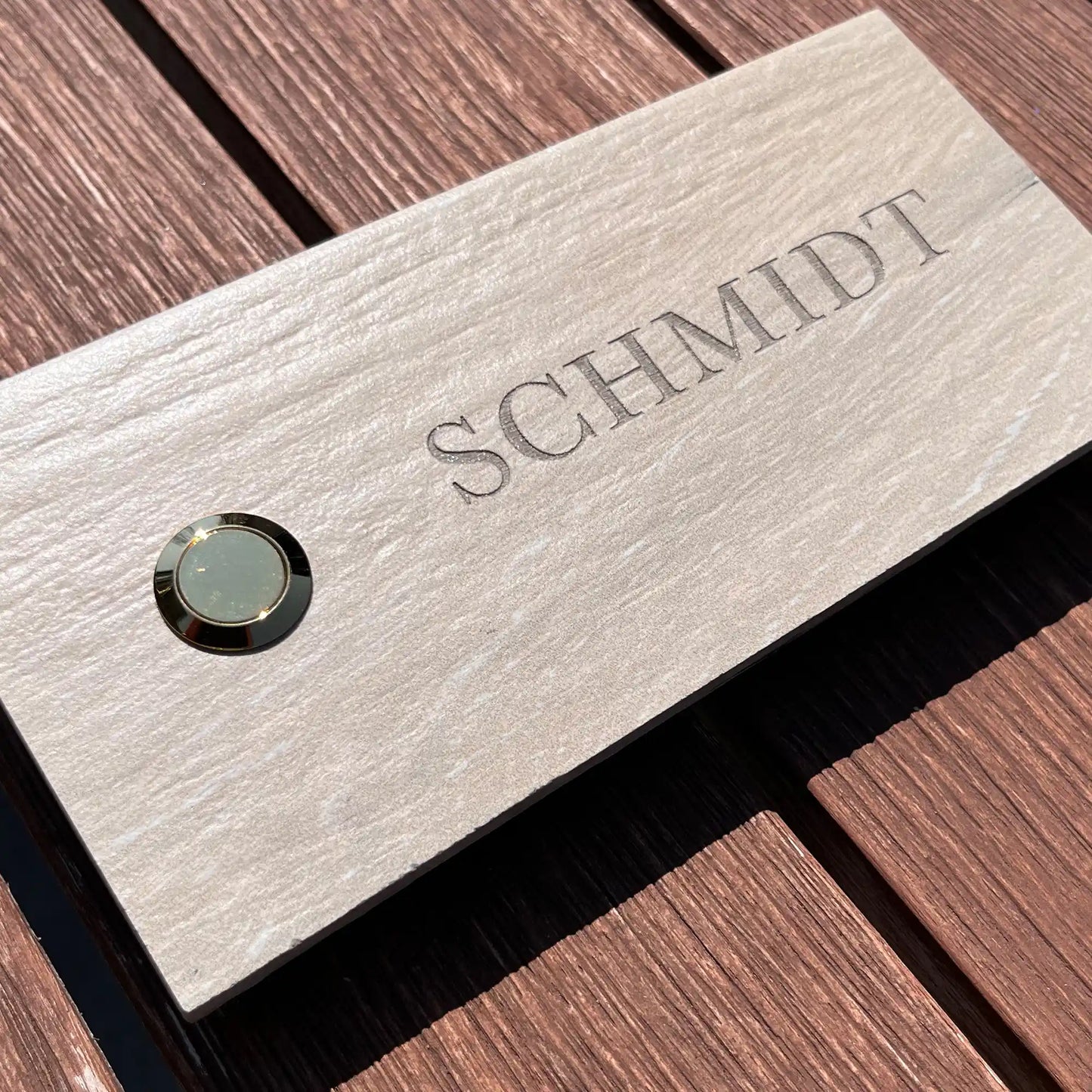 Personalisiertes Klingelschild (20x15 cm) aus FEINSTEINZEUG - KERAMIK - Jeske Design