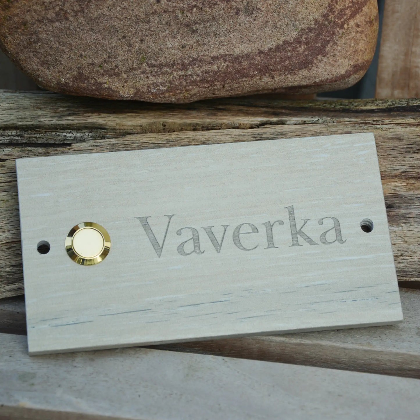 Personalisiertes Klingelschild (20x15 cm) aus FEINSTEINZEUG - KERAMIK - Jeske Design