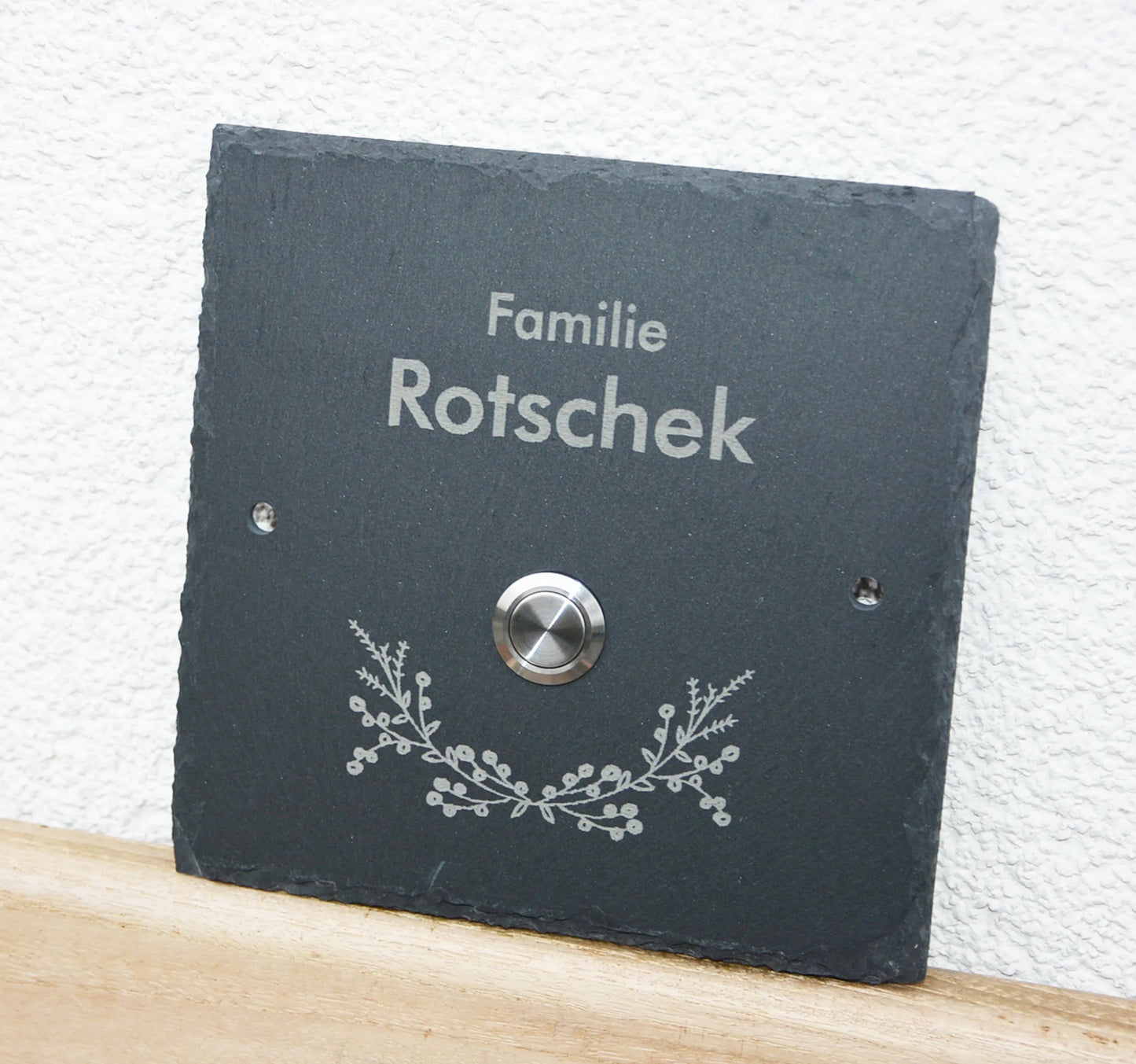 Klingelschild aus Schiefer - Motiv STEINBRINK - Jeske Design