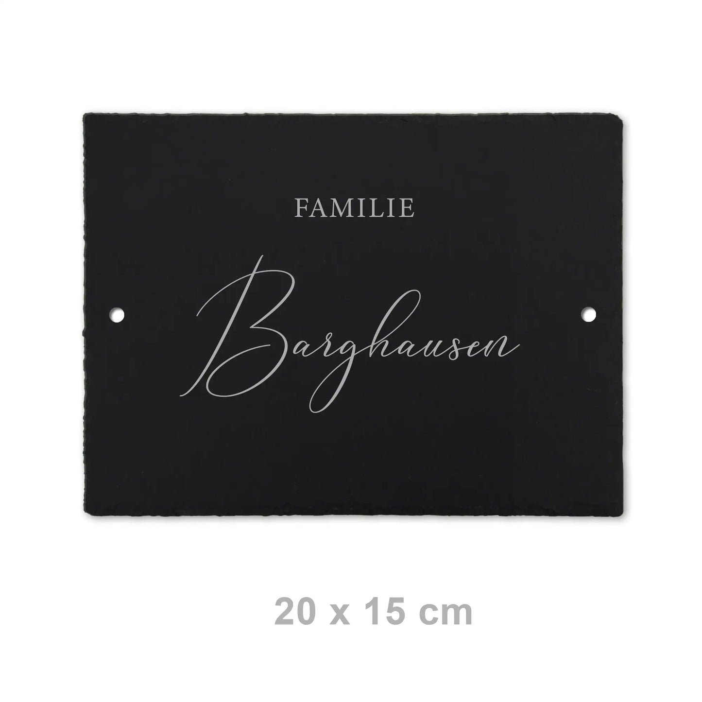 Türschild aus Schiefer - Gravur Motiv BARGHAUSEN - Jeske Design