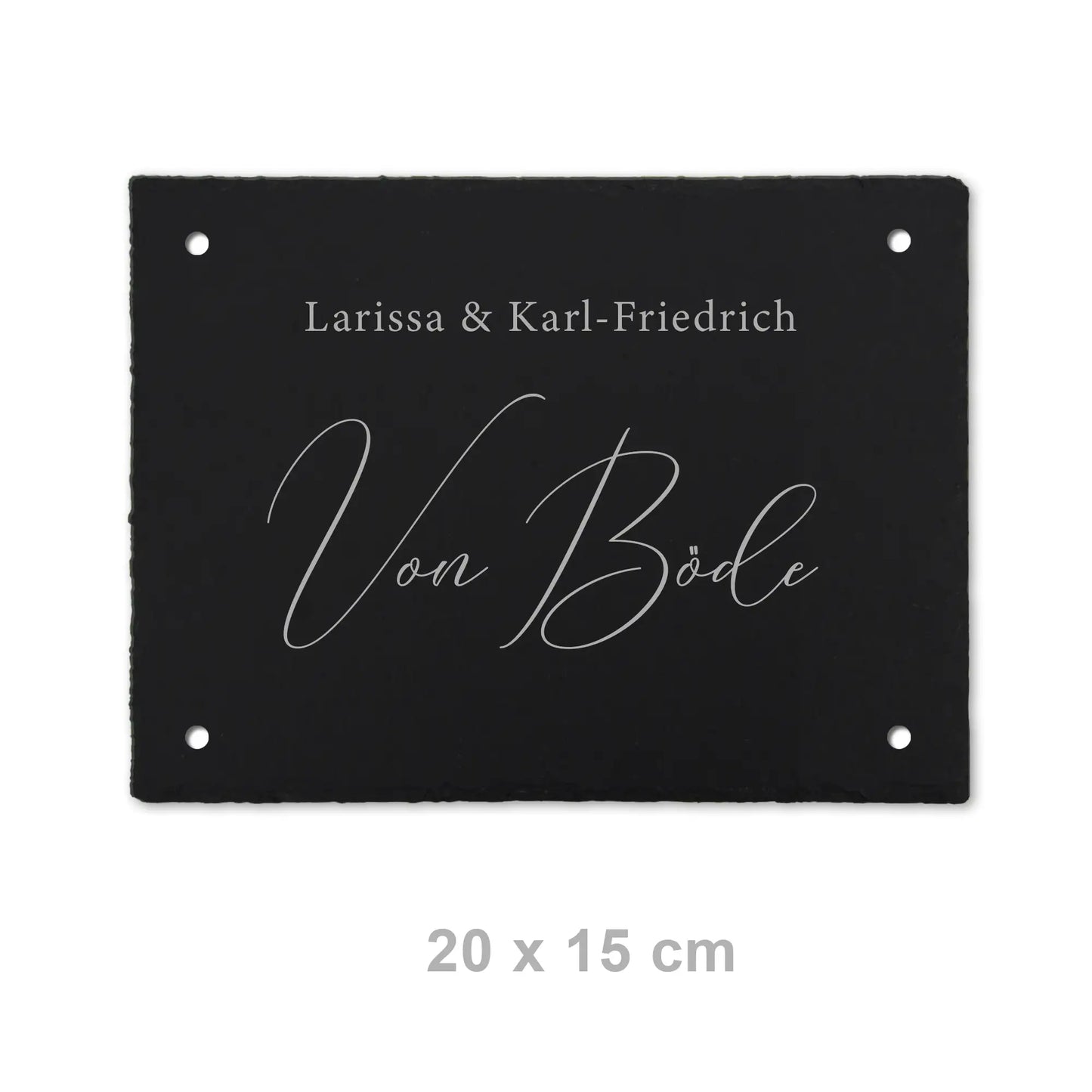 Türschild aus Schiefer - Gravur Motiv BARGHAUSEN - Jeske Design