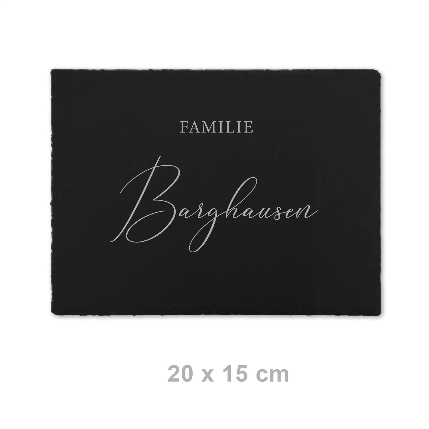 Türschild aus Schiefer - Gravur Motiv BARGHAUSEN - Jeske Design