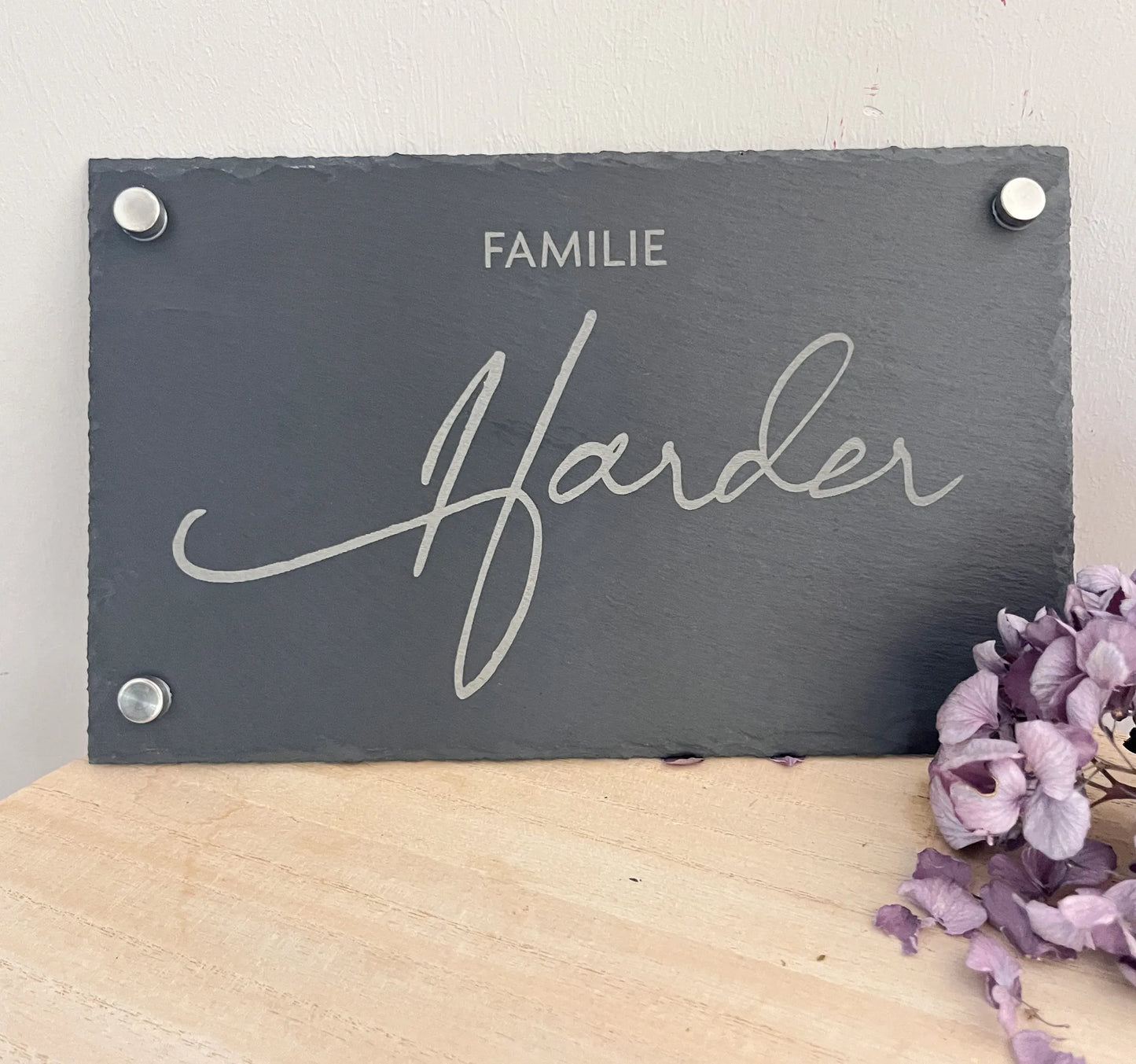 Schiefer Türschild - Motiv HOHLMEYER - Jeske Design