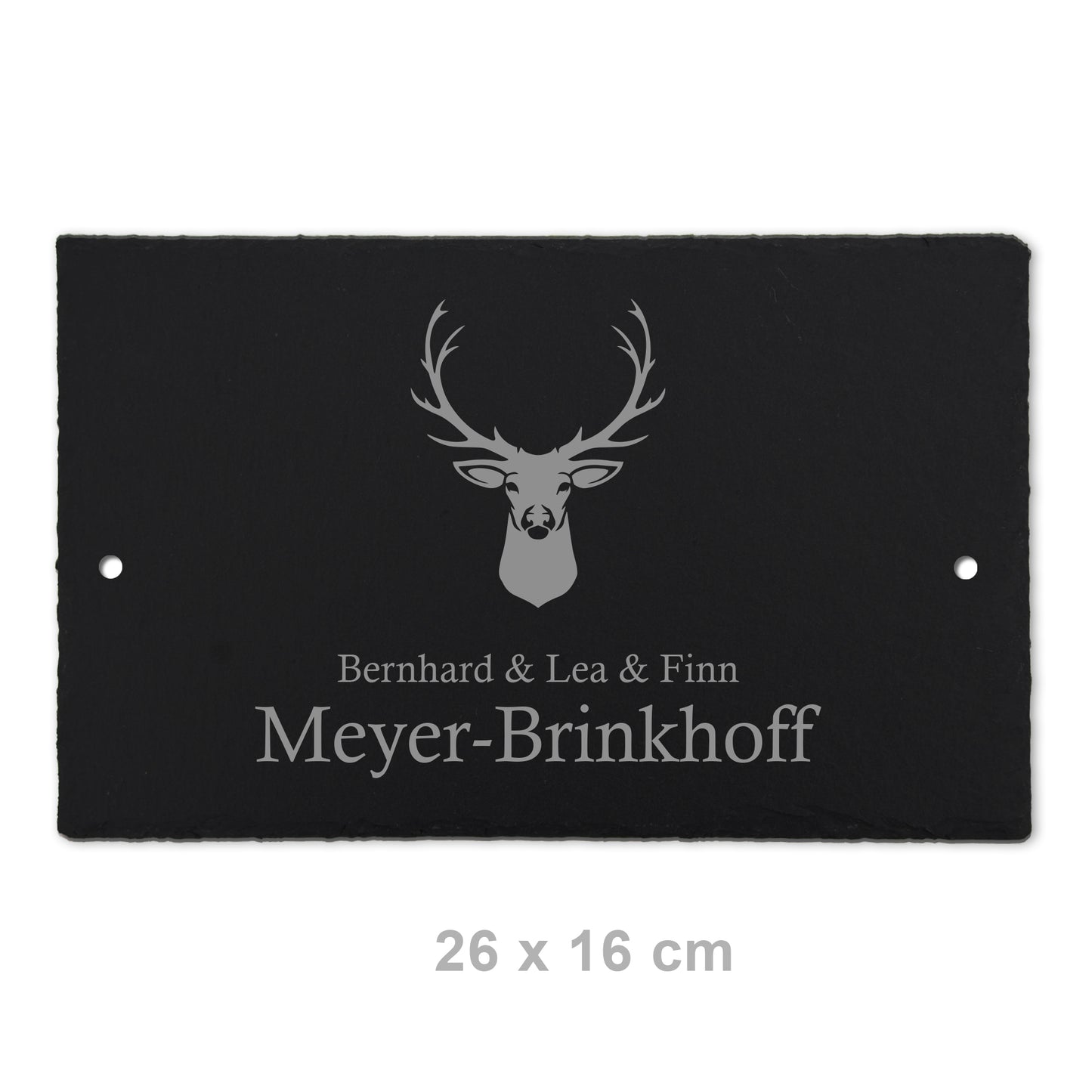 HIRSCH - personalized slate door sign