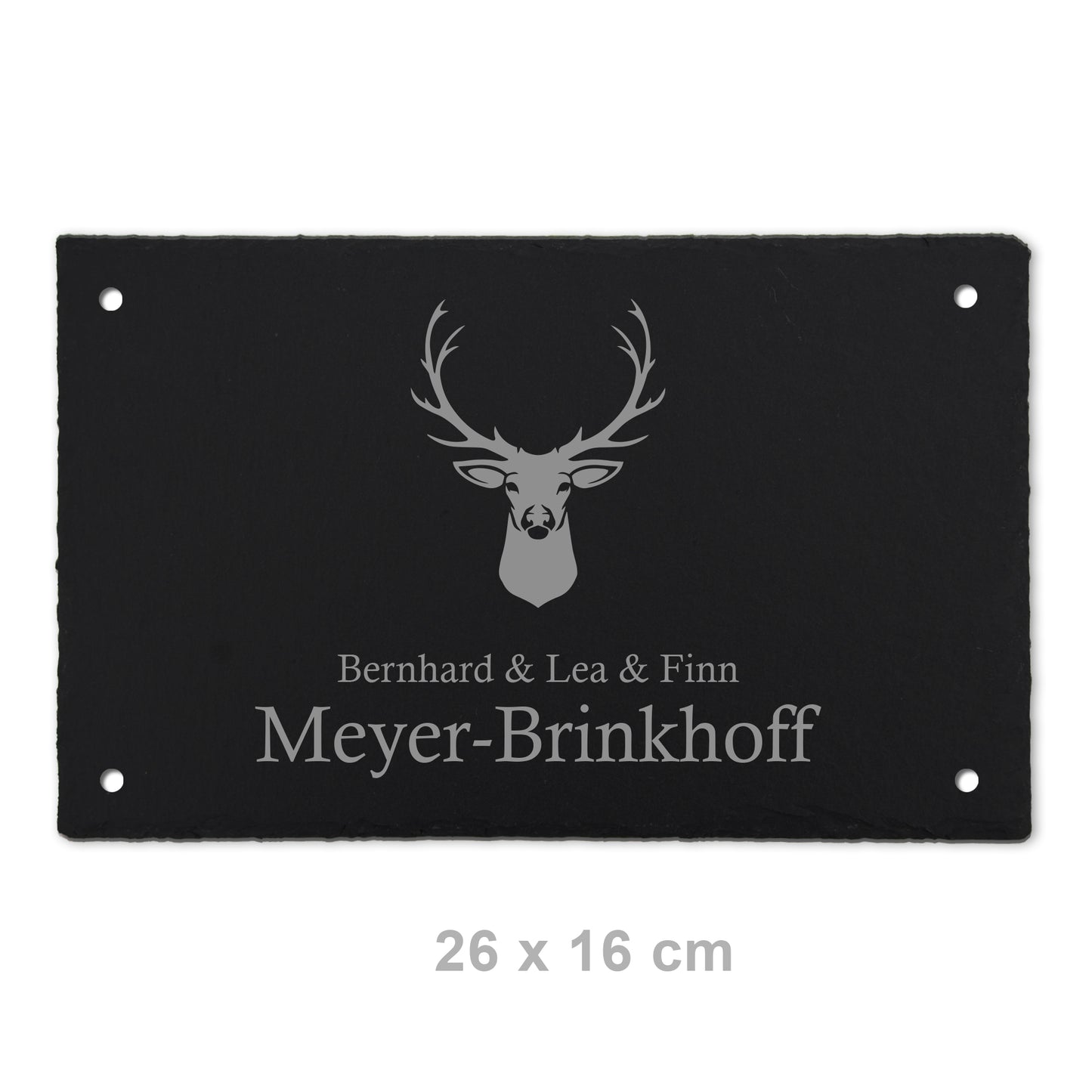 HIRSCH - personalized slate door sign