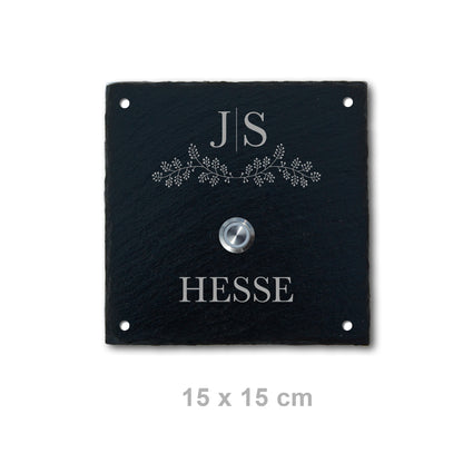 HARMS - personalized slate doorbell plate