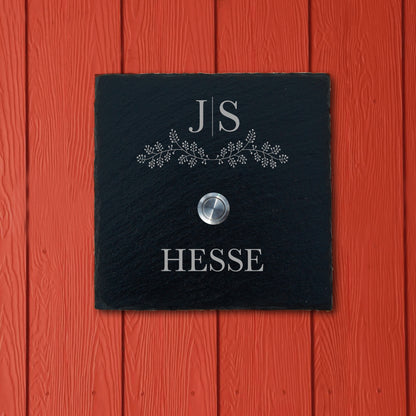 HARMS - personalized slate doorbell plate