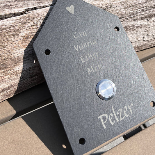 ANCHOR - personalized doorbell plate made of slate