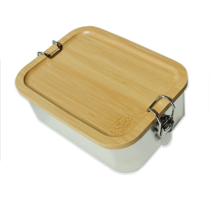 NERVENNAHRUNG - personalisierte Lunchbox aus Edelstahl & Bambusdeckel