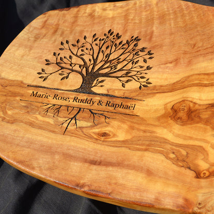 TREE OF LIFE - personalized engraving on an olive wood board