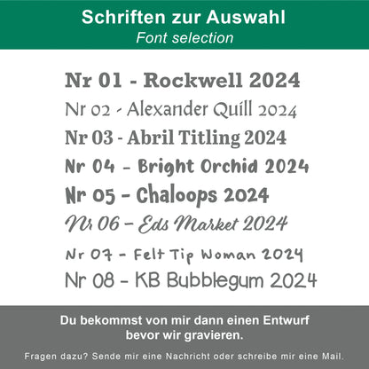 Schriften zur Auswahl für zusätzlichen Text zum Motiv