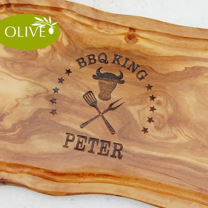 Personalisiertes Grillbrett „BBQ King“ | Dein königliches Wappen