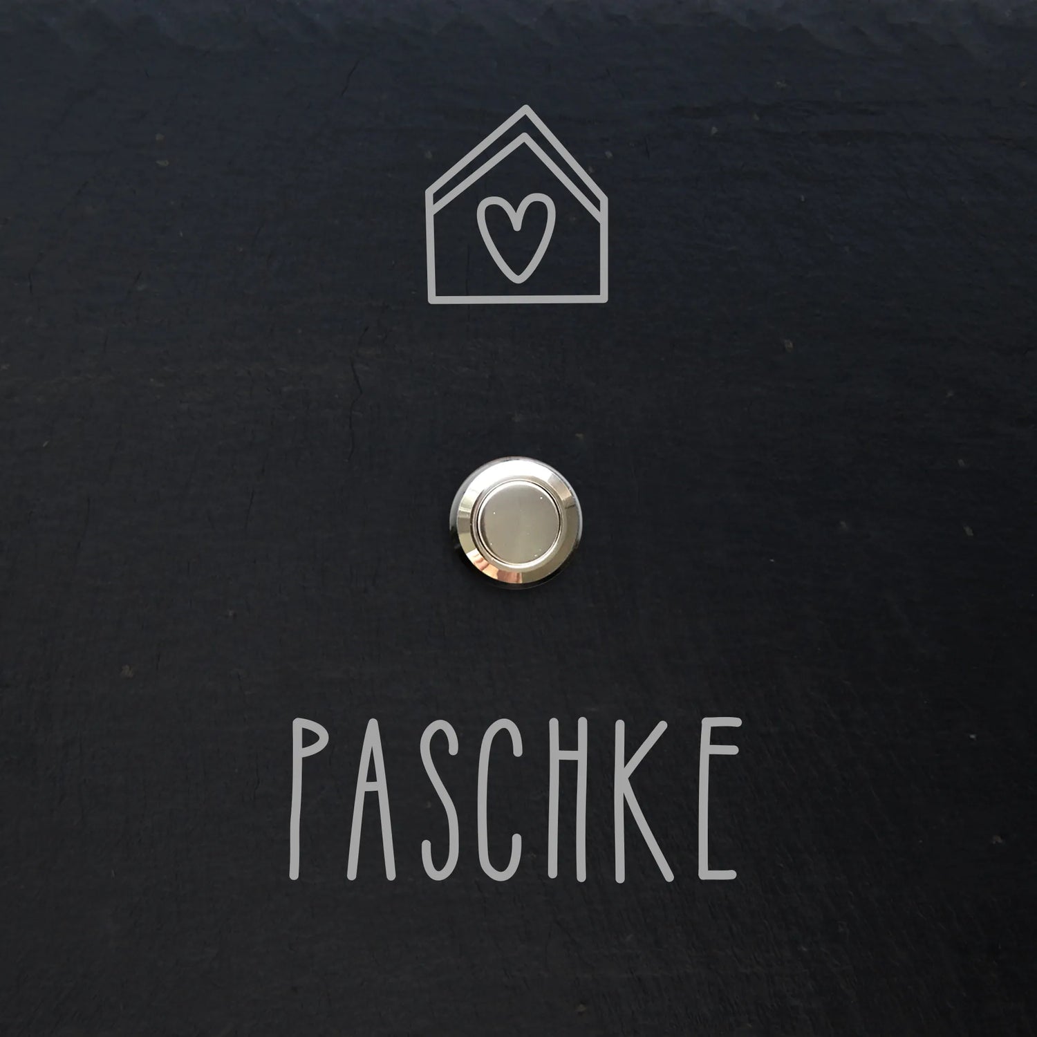 Klingelschild aus Schiefer - Motiv PASCHKE - Jeske Design