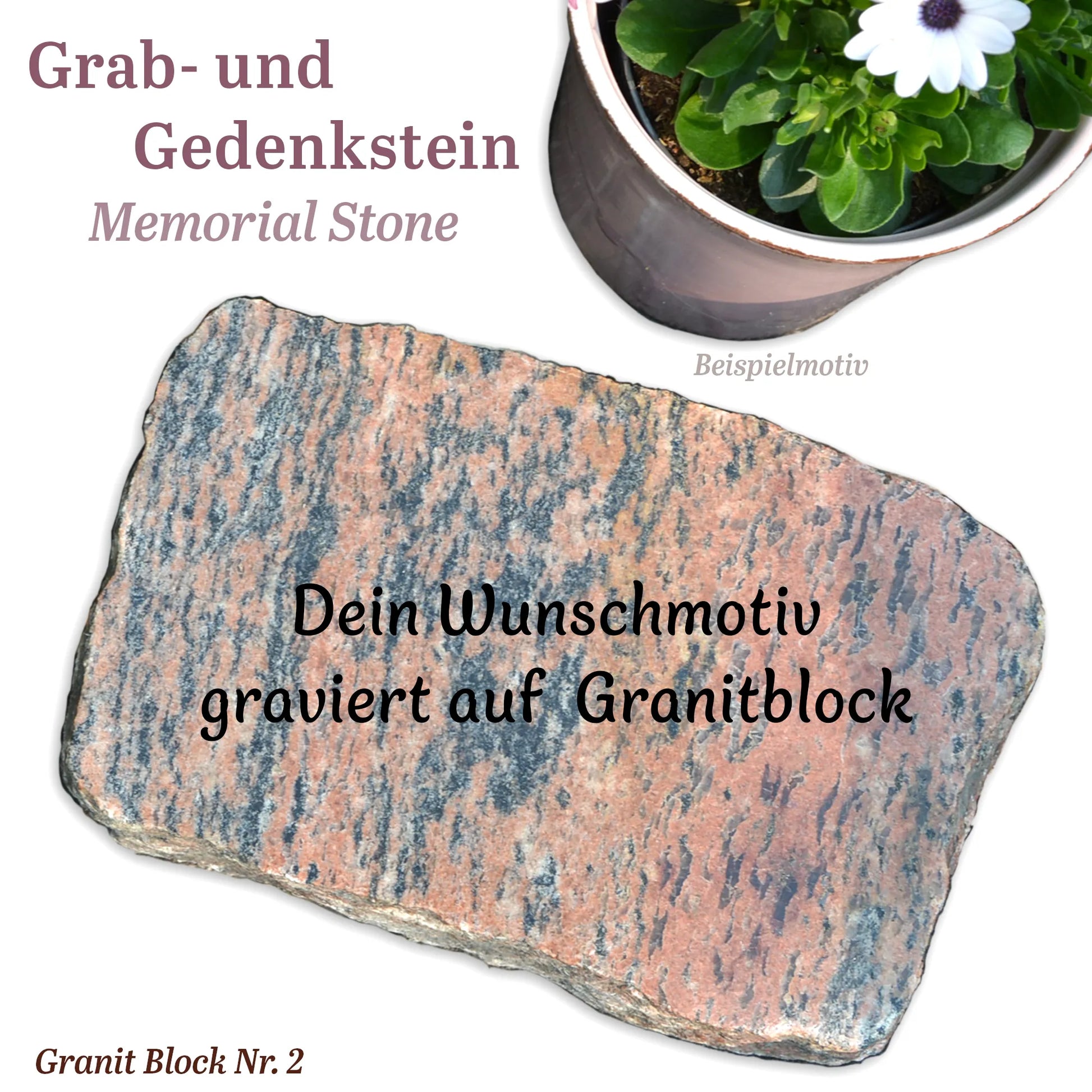 Grab- & Gedenkstein Naturstein geschnitten - Sternenkind, Mensch, Tier - Jeske Design