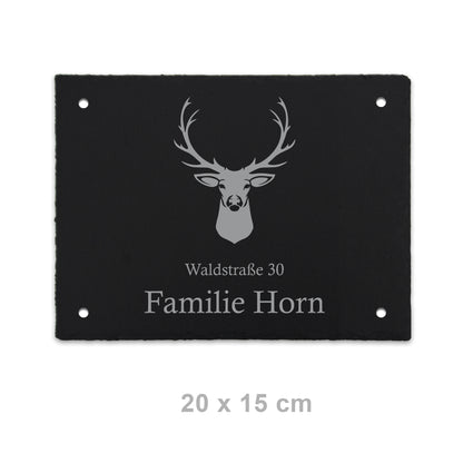 HIRSCH - personalized slate door sign