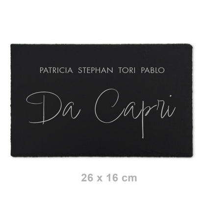 Personalized slate door and nameplate - ANCHOR motif