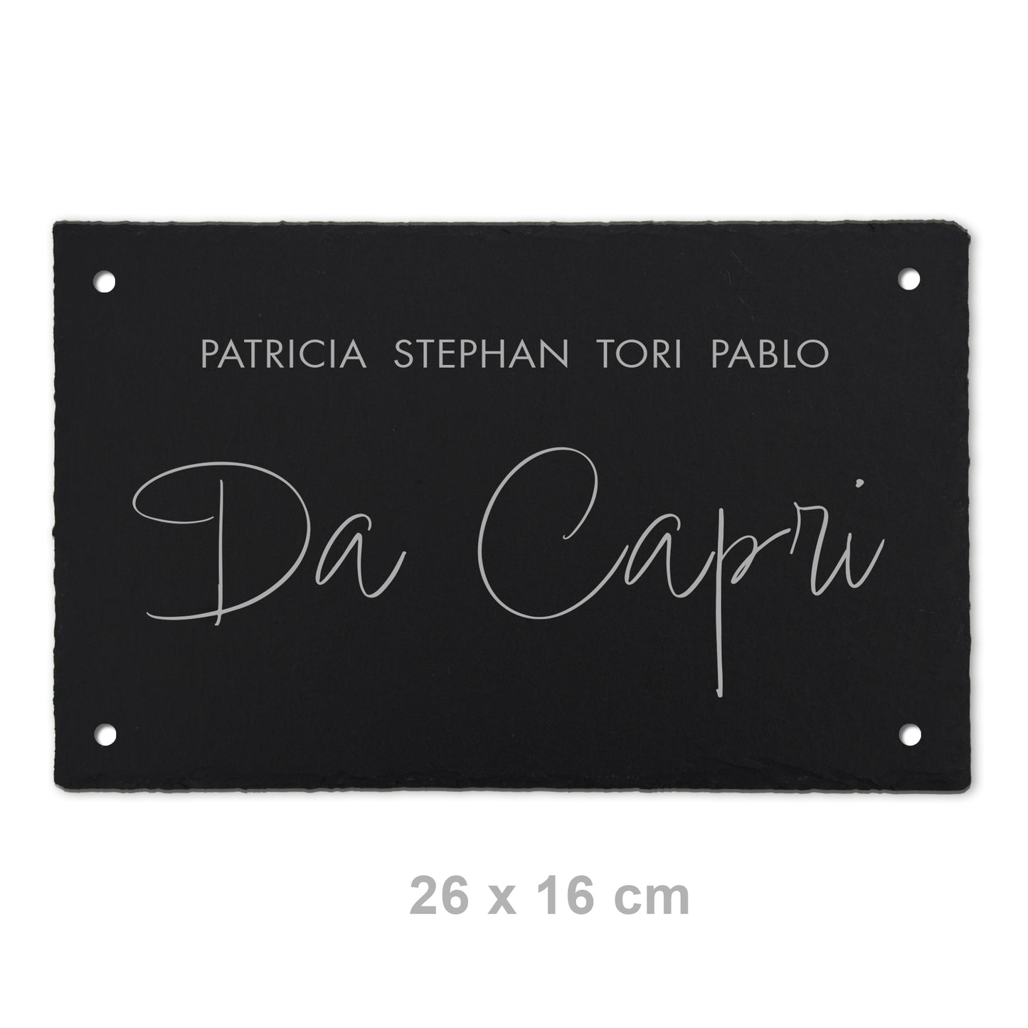 Personalized slate door and nameplate - ANCHOR motif