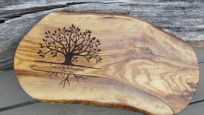 TREE OF LIFE - personalized engraving on an olive wood board