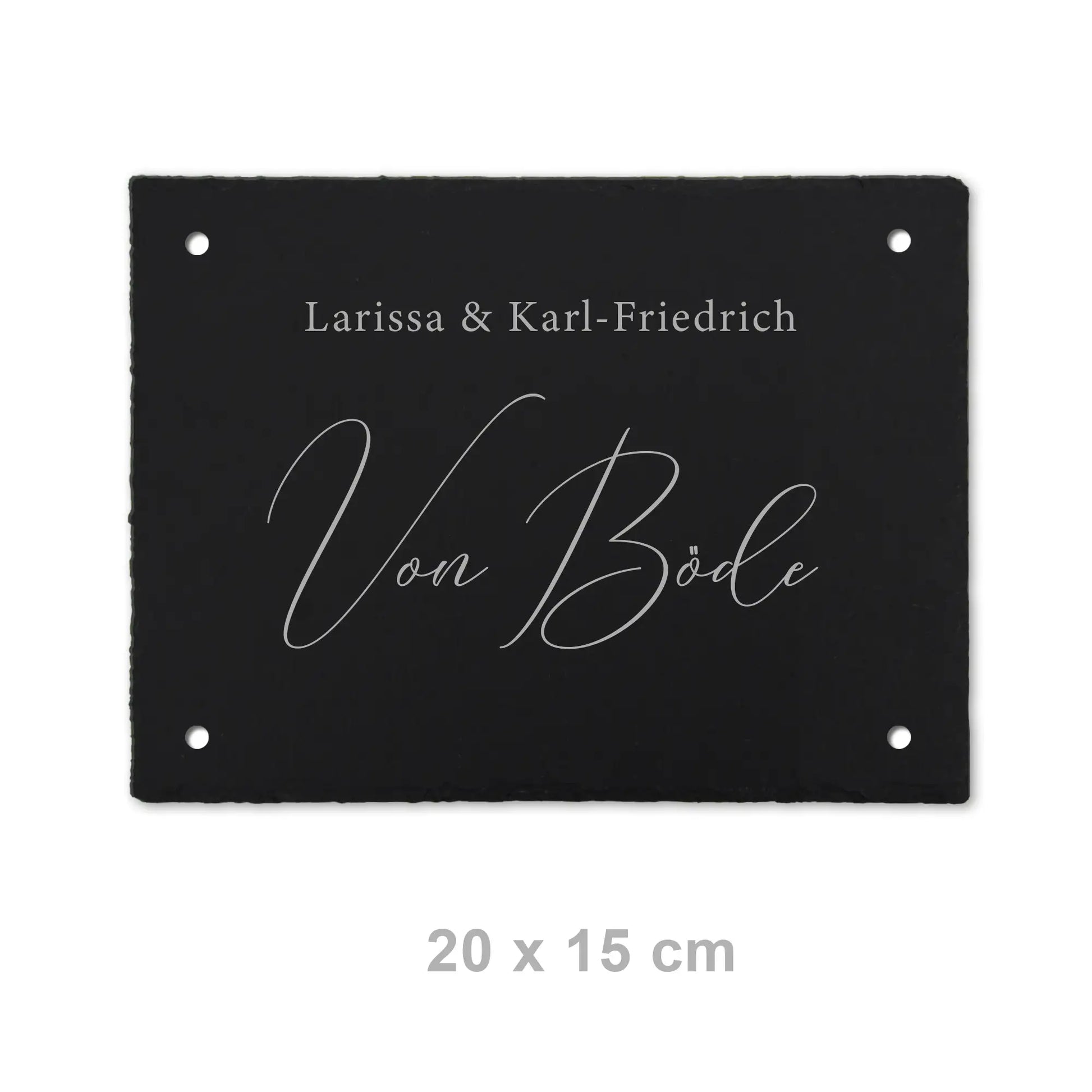 Türschild aus Schiefer - Gravur Motiv BARGHAUSEN - Jeske Design