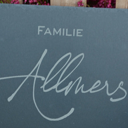 FLORALseite - personalized slate door sign