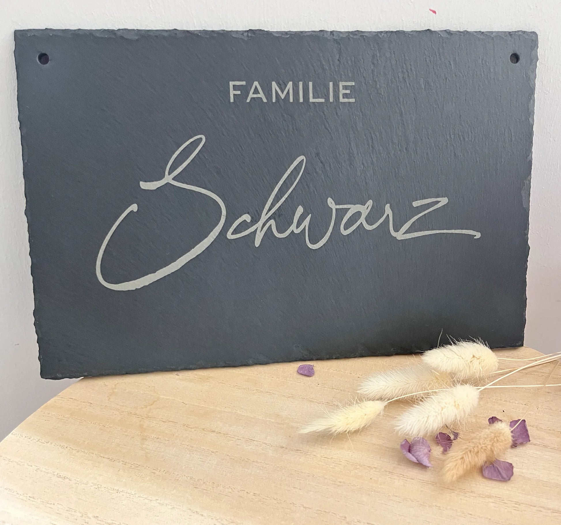 Schiefer Türschild - Motiv HOHLMEYER - Jeske Design