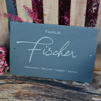 FLORALseite - personalized slate door sign