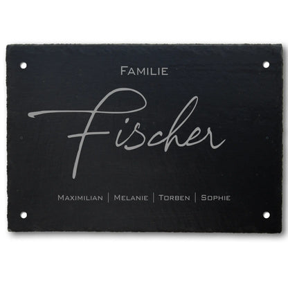 FLORALseite - personalized slate door sign