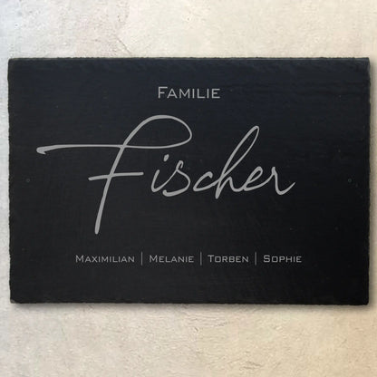 FLORALseite - personalized slate door sign